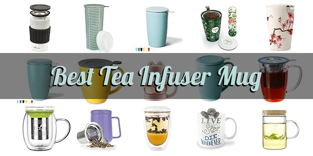 Sweese Porcelain Tea Mug with Infuser Lid, Ceramic Coffee Cup Set